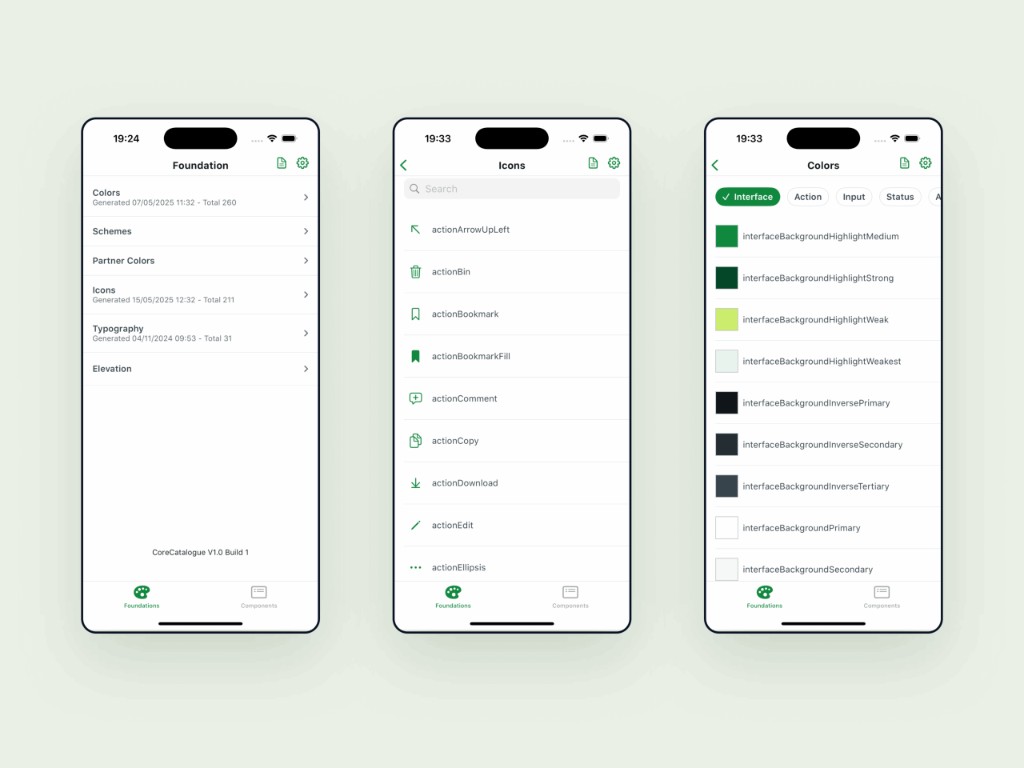 Woolworths catalogue foundation app screens
